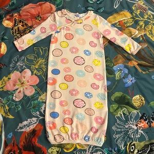 Angel Dear Pink Baby Gown Donuts Size 0-3 Months Like New
